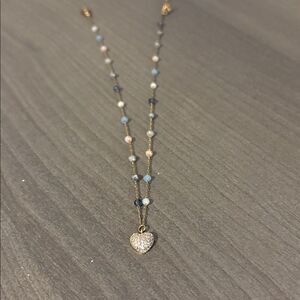 Beaded heart necklace